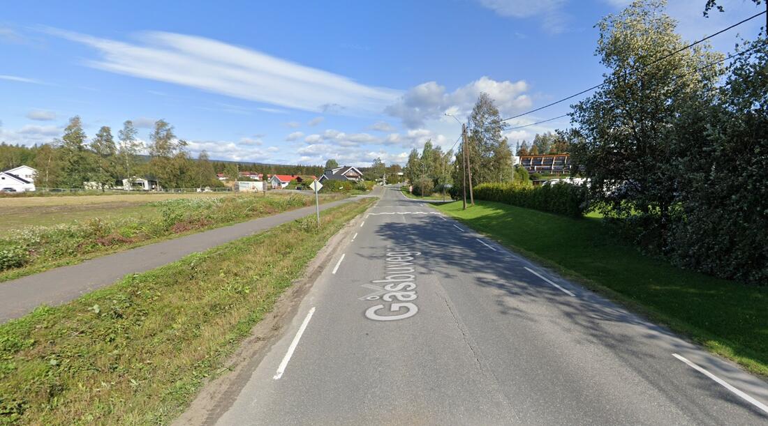 Gåsbuvegen ved Ingeberg. Foto fra Street view.