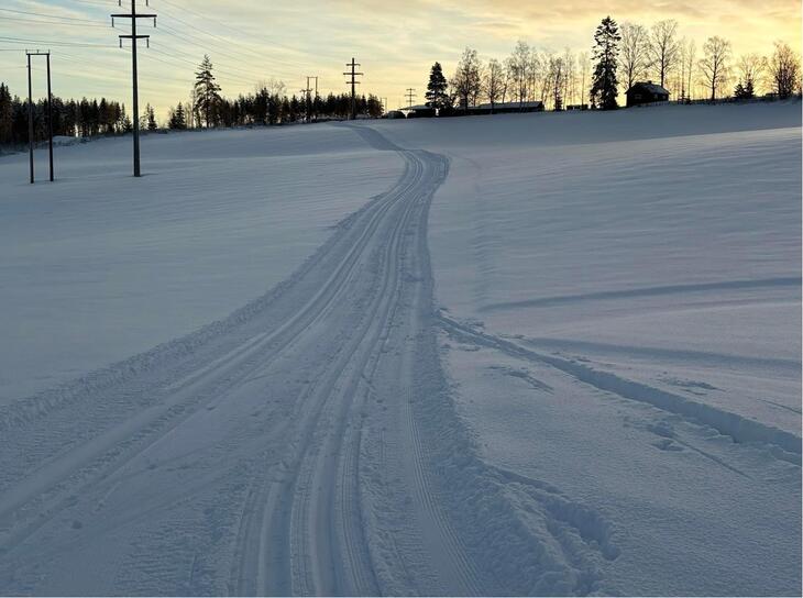 Foto fra skisporet i Furnesrunden.Foto Hamar skiklubb.