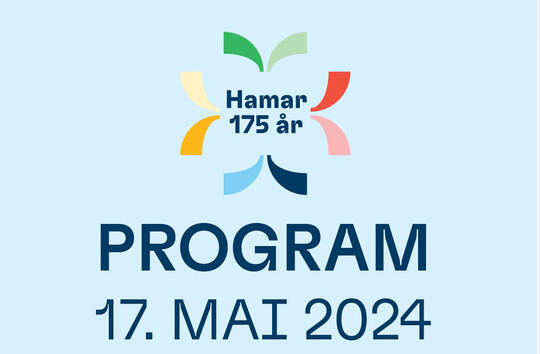 Logo: Hamar feirer 175 år i år - og 17 mai.