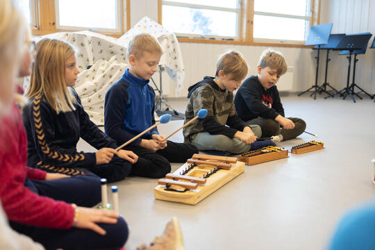 Elever ved Hamar kulturskole spiller. Foto Lars martin Bøe.